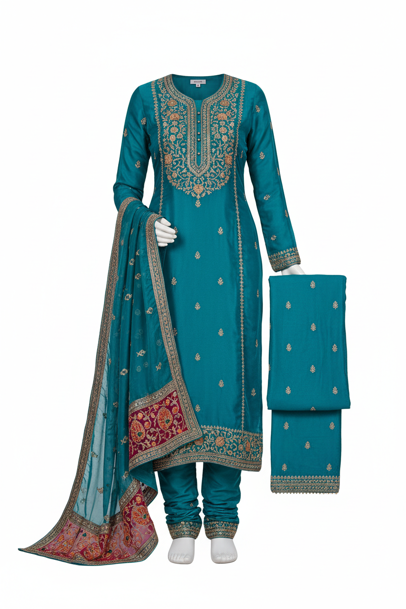 Sajal Suit Set - Elegant embroidered ethnic wear